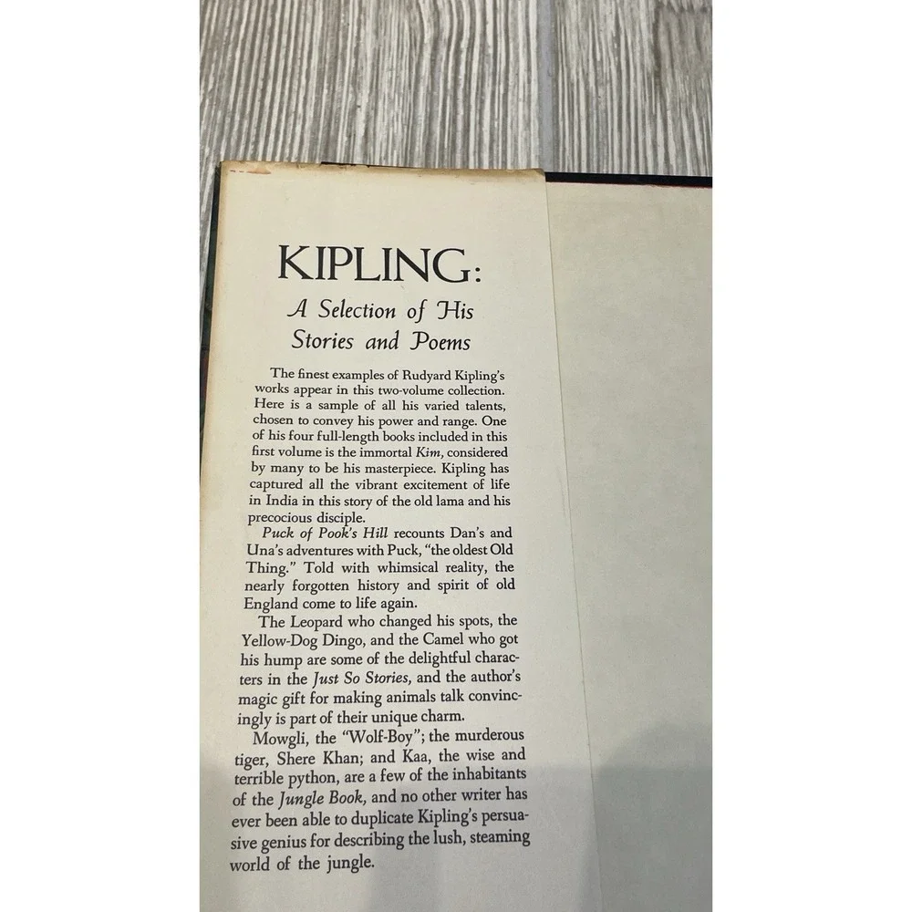 Kipling : A Selection of His Stories and Poems by John Beecroft Vol. 1 & 2 1956
